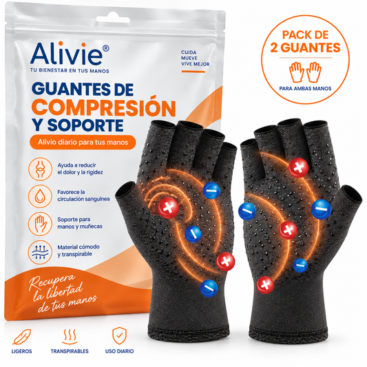 Alivie® - 2-Pack Compression and Support Gloves